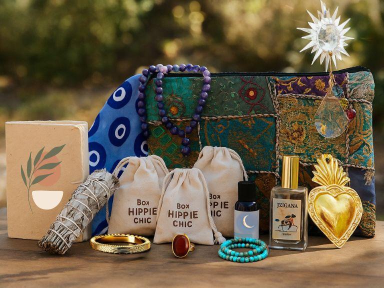 Box Hippie Chic flatlay naturel